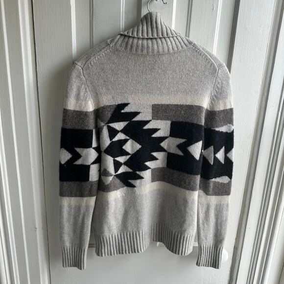 360 Cashmere Willa Tribal Southwestern Print Turtleneck Sweater - Picture 6 of 8